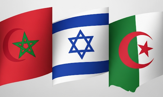 maroc algerie israel flags