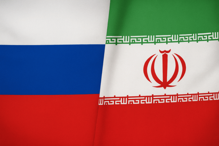 russie iran flags