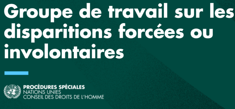 Groupe de travail sur les disparitions forcées ou involontaires