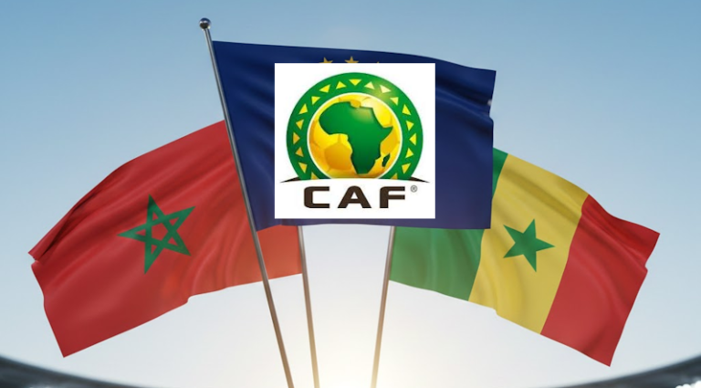 caf maroc senegal flags