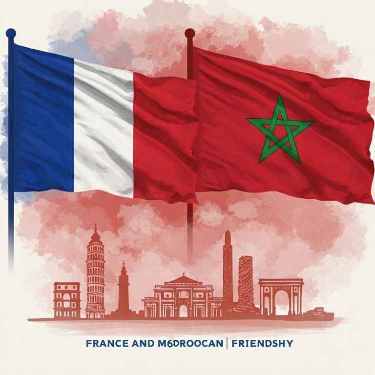 maroc france flags