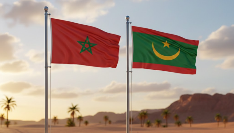 maroc mauritanie flags