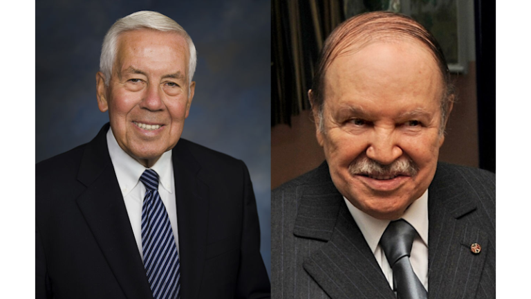 Abdelaziz Bouteflika-Senator Richard Lugar (Photos : Commons Wikimedia)