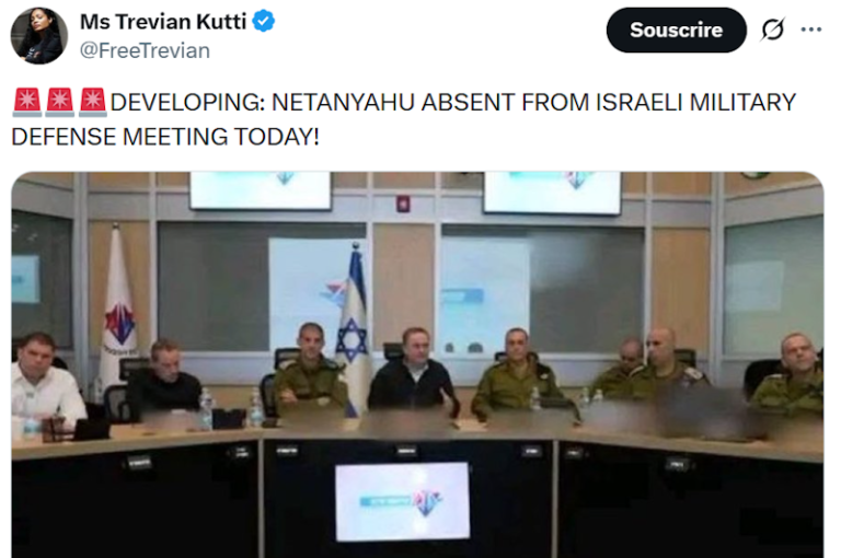 netanyahu absent