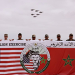 african lion moroccp flag