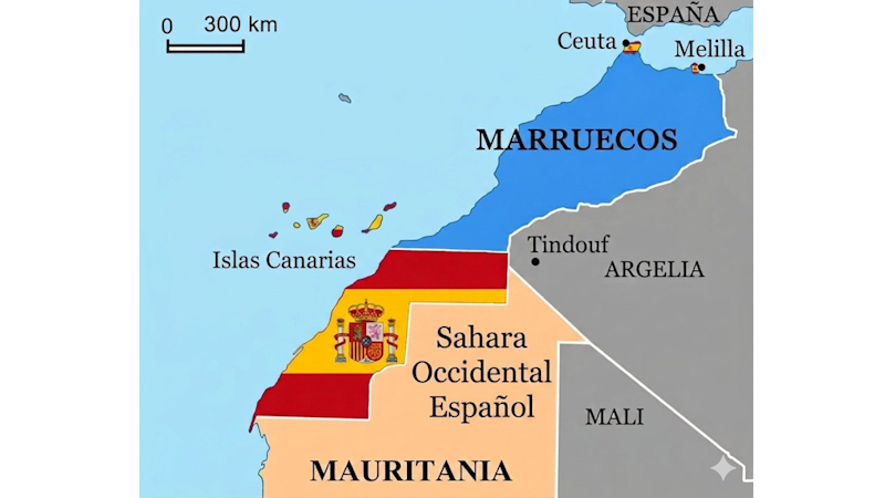 carte sahara espagnol